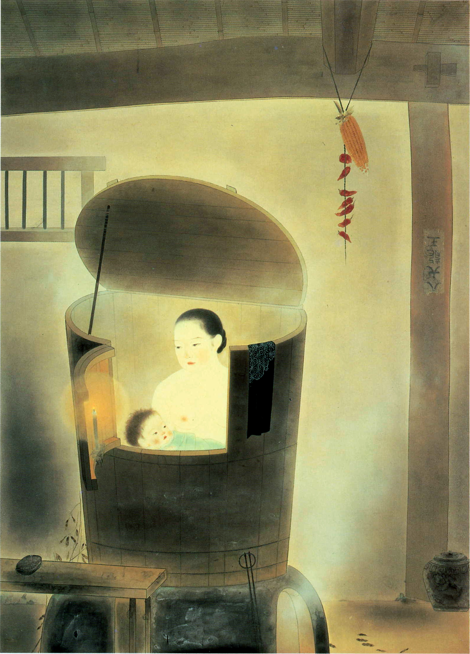 沢宏靭《牟始風呂》 1933年 滋賀県立美術館