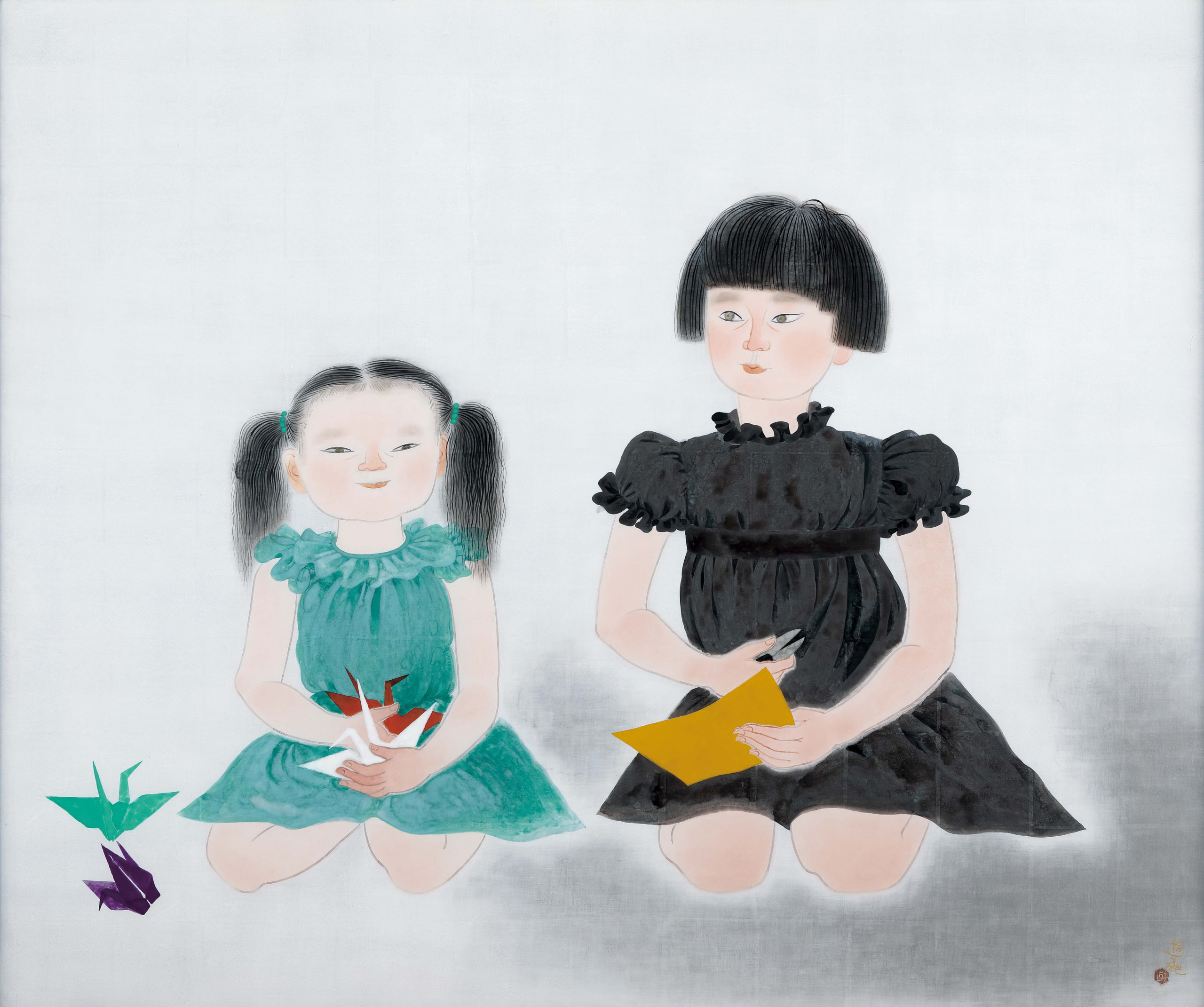10_小倉遊亀《姉妹》 1970年、滋賀県立美術館蔵、通期