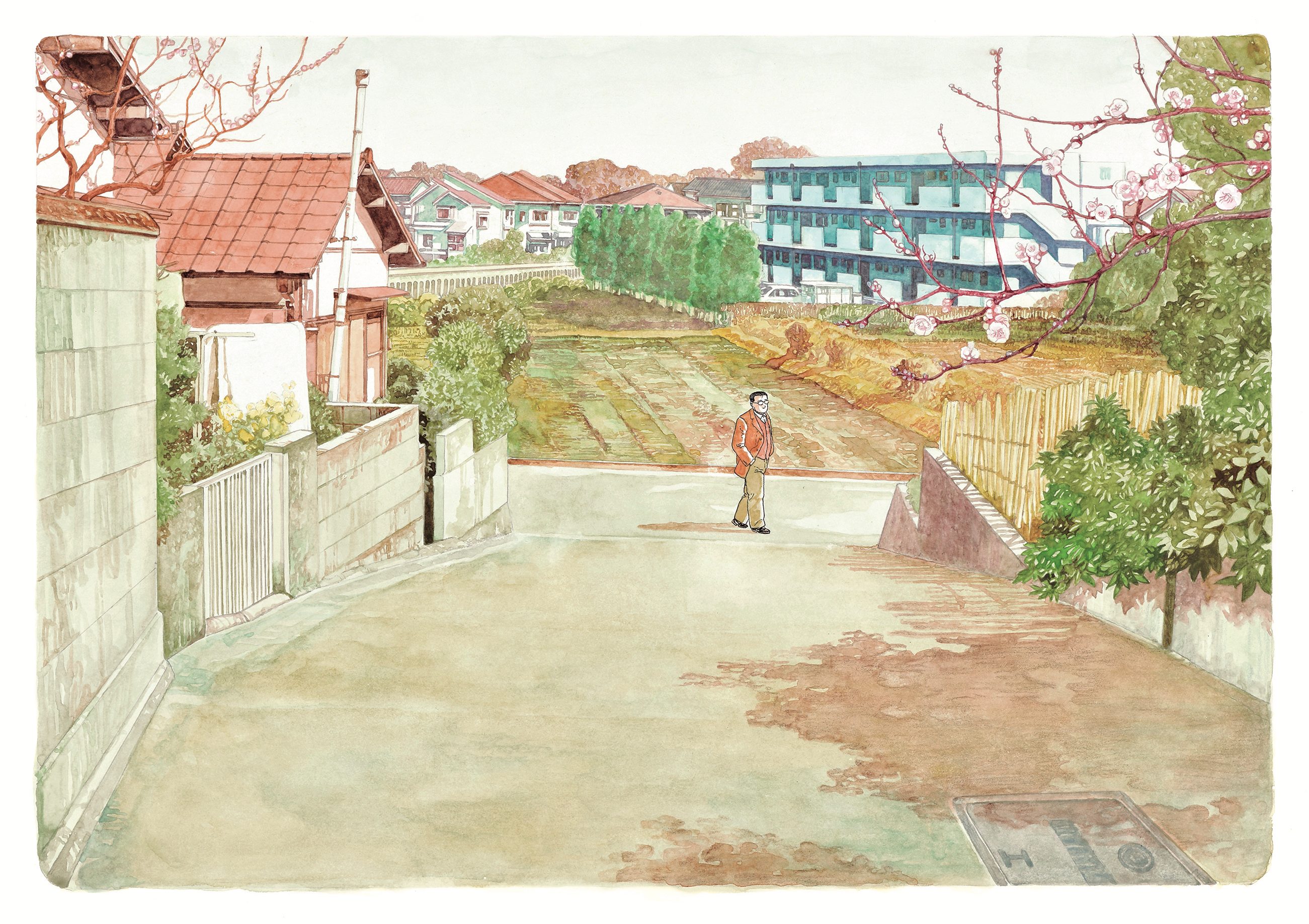 03_谷口ジロー《『歩くひと』第３話「町に出かける」原画》1990年 一般財団法人パピエ蔵 ©PAPIER／Jiro Taniguchi